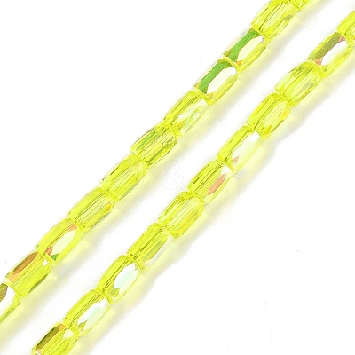 Electroplate Glass Chevron Beads Strands GLAA-Q101-02A-AB06-1