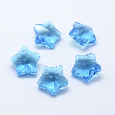 Transparent Glass Pendants GLAA-P037-04-06-1