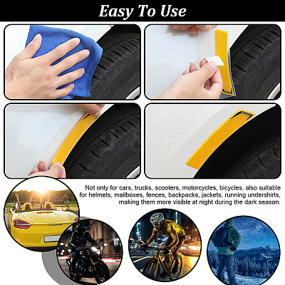 4 Sets 2 Styles Waterproof Epoxy Resin Reflective film Car Stickers FIND-GA0003-47B-1