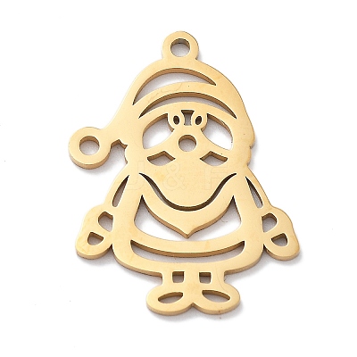 Christmas Theme 304 Stainless Steel Pendants STAS-R003-04G-02-1
