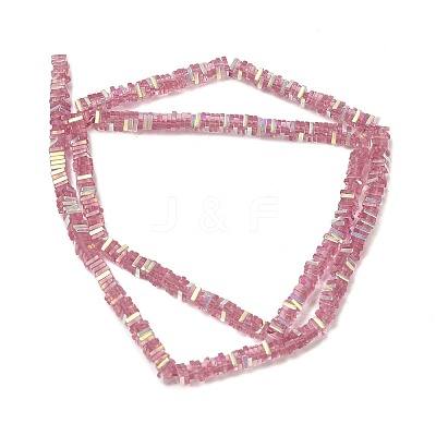 Electroplate Glass Beads Strands GLAA-B023-01A-17-1