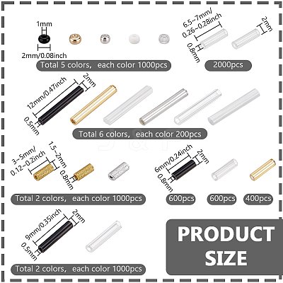 19 Styles Seed Beads & Glass Bugle Beads Kits SEED-PH0002-58-1