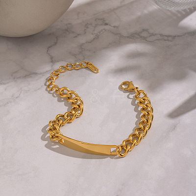 304 Stainless Steel ID Bracelets JU2889-1-1