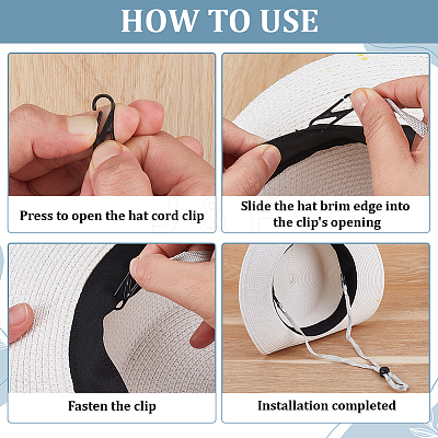 25Pcs 5 Colors Polyester Hat Flexible Removable Chin Cord FIND-ME0003-25-1