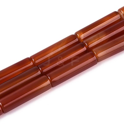 Dyed Natural Red Agate Beads Strands G-T144-30A-01-1