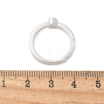 S925 Sterling Silver Adjustable Letter Rings for Women RJEW-M068-01P-C-1
