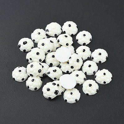 Sport Ball Theme Opaque Resin Cabochons RESI-WH0021-52B-1