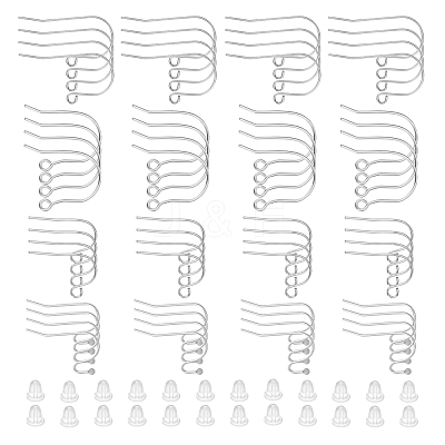 240Pcs 4 Style 316 Surgical Stainless Steel Earring Hooks STAS-NB0001-22-1