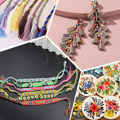 80 Cards 6-Ply Polyester Embroidery Floss OCOR-CY0002-04-1