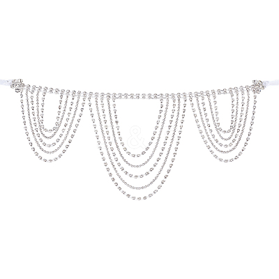 1Pc Polyester & Rhinestone Sexy Shoulder Bra Body Chain AJEW-WR0002-65-1