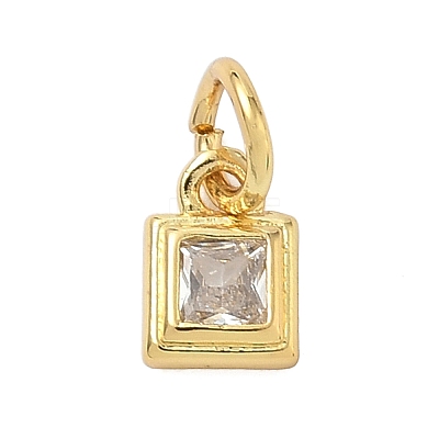 Brass Pave Cubic Zirconia Pendants KK-K368-13G-04-1