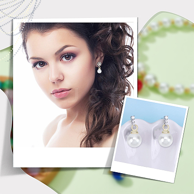 150Pcs ABS Plastic Imitation Pearl Pendants SACR-HY0001-10-1