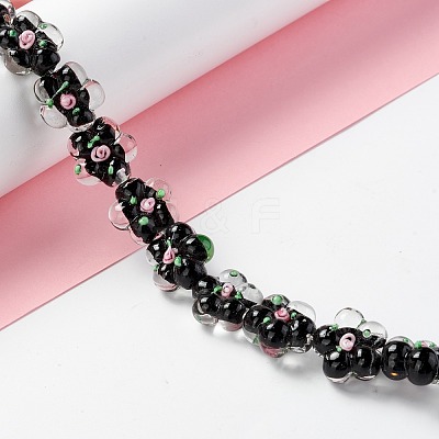 Handmade Lampwork Beads Strands LAMP-D015-08D-1