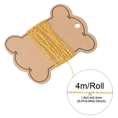 4M Soldered Brass Heart Chains CHC-TADJ0001-05G-1