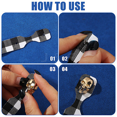 50Pcs Skull Alloy Rivets FIND-CA0011-72B-G-1