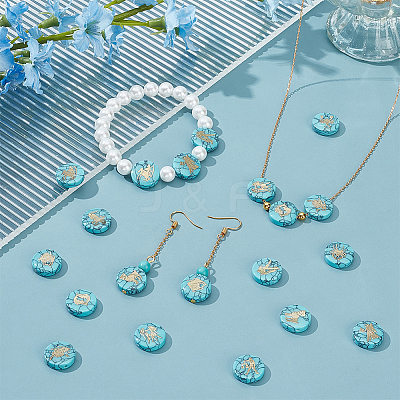 24Pcs 12 Styles Synthetic Turquoise Beads G-PH0002-77-1