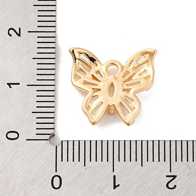 Brass Micro Pave Clear Cubic Zirconia Pendants KK-C076-18G-1