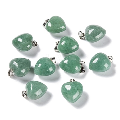 Natural Green Aventurine Pendants X-G-I311-A06-1
