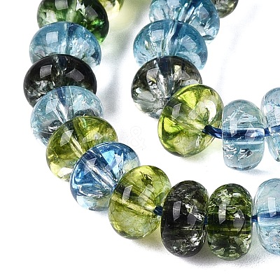 Crackle Transparent Glass Beads Strands GLAA-N074-02A-12-1