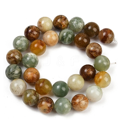 Natural Xiuyan Jade Beads Strands G-F792-C02-03-1