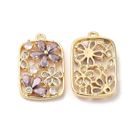 Real 18K Gold Plated Brass Pendant KK-B074-71G-03-1