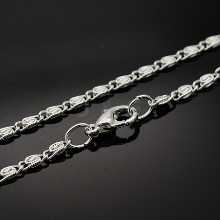 Brass Lumachina Chain Necklaces MAK-J009-22S-1