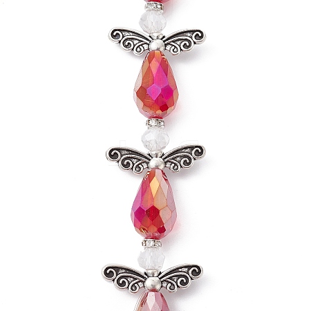 Angel Fairy Shape Electroplate Glass Beads Strands AJEW-JB01173-01-1