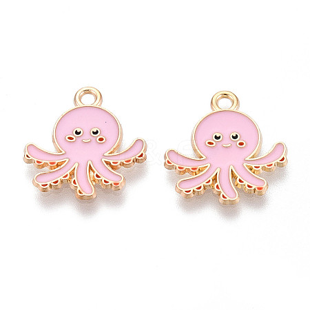 Marine Animals Alloy Enamel Pendants X-ENAM-T022-34A-1