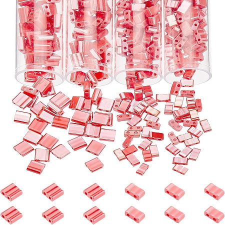 452Pcs 2 Style 2-Hole Opaque Glass Seed Beads SEED-NB0001-76-1