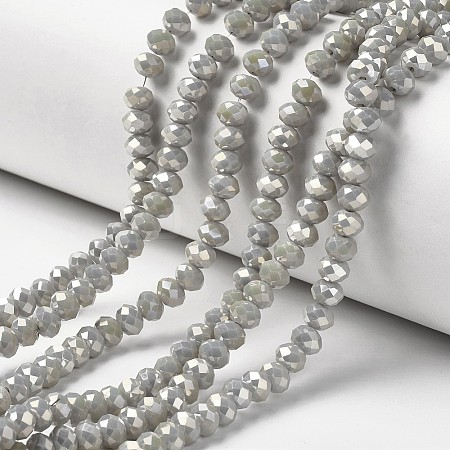 Electroplate Opaque Glass Beads Strands EGLA-A034-P8mm-T10-1