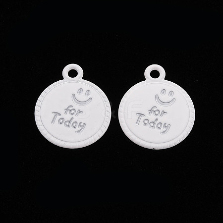 Spray Painted Alloy Pendants PALLOY-Q433-030J-RS-1