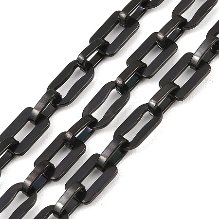 201 Stainless Steel Rectangle Link Chains CHS-F024-03A-EB-1