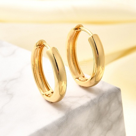 Rack Plating Ring Brass Hoop Earrings for Women EJEW-C125-14G-1