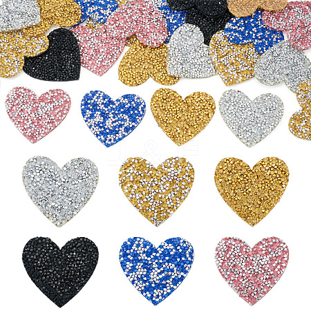 Polyester Hotfix Rhinestone Iron on Patches Applique Patch FIND-TA0002-53D-1