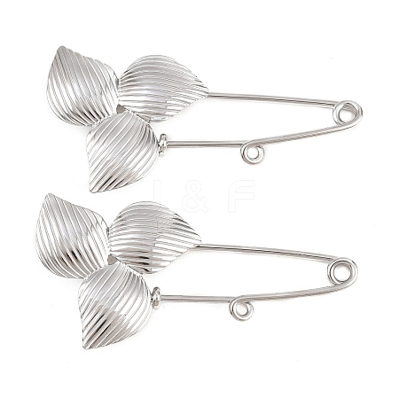 Trillium 304 Stainless Steel Safety Pins Brooch Findings SA-CBA098D-14C-P01-1