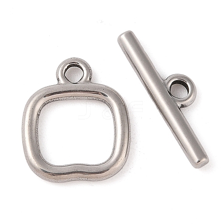 Non-Tarnish 304 Stainless Steel Toggle Clasps STAS-Q324-18P-1