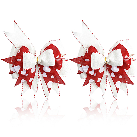 Polyester Big Bowknot FIND-WH0126-414G-1