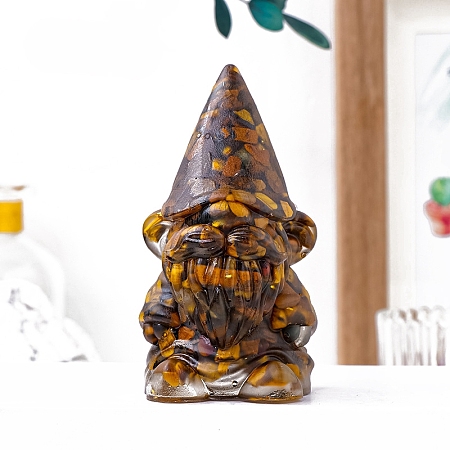 Natural Tiger Eye Gnome Display Decorations PW-WG45A23-05-1