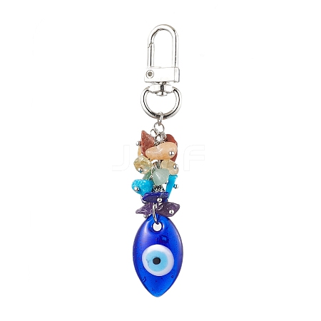 Blue Evil Eye Lampwork Pendant Decooration HJEW-JM01969-05-1