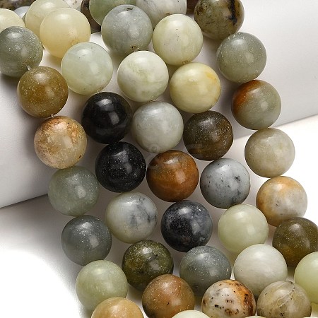 Natural Butter Jade Beads Strands G-C289-B03-14mm-1