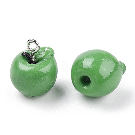 Apple Resin Charms LS-X-RESI-R184-04-1