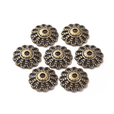 Tibetan Style Fancy Bead Caps LS-TIBE-LF1413YKG-AB-FF-1