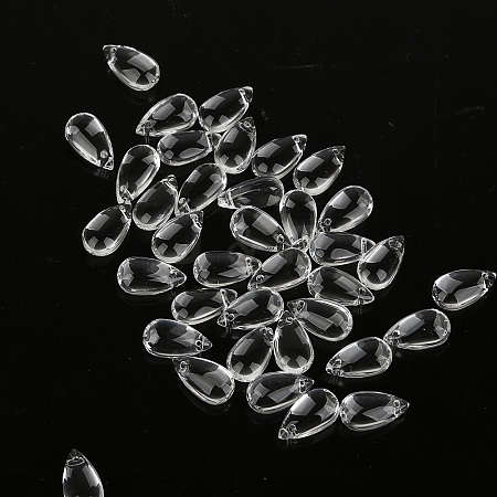 5Pcs Transparent Glass Beads GLAA-PW0001-25A-1