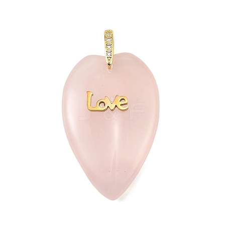 Natural Rose Quartz Pendants G-G470-03G-06-1