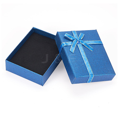 Rectangle Paper Jewelry Set Storage Boxes with Bowknot CON-TAC0014-04E-1