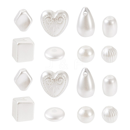 Fashewelry 800Pcs 8 Style Imitation Pearl Acrylic Beads OACR-FW0001-01-1