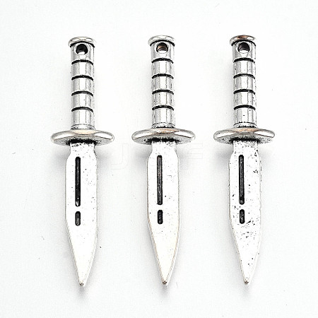 Tibetan Style Alloy Pendants TIBE-S323-089AS-RS-1
