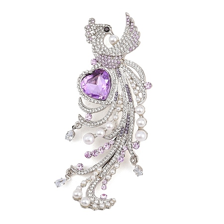 Phoenix Alloy Rhinestone Brooches JEWB-B042-02P-1