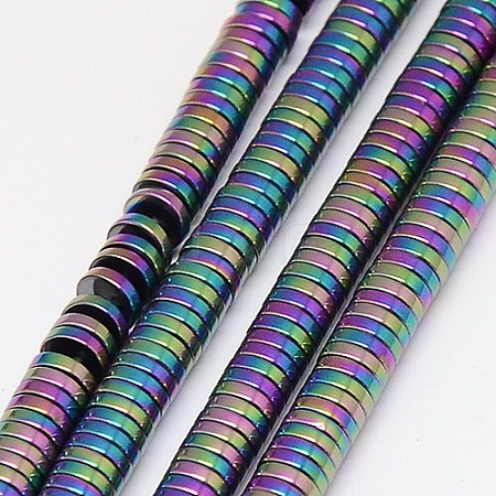 Electroplate Non-magnetic Synthetic Hematite Beads Strands G-J164A-4mm-03-1