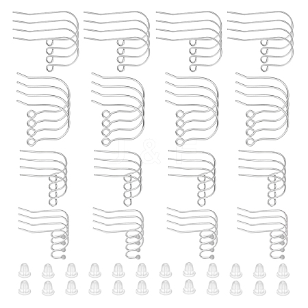 240Pcs 4 Style 316 Surgical Stainless Steel Earring Hooks STAS-NB0001-22-1
